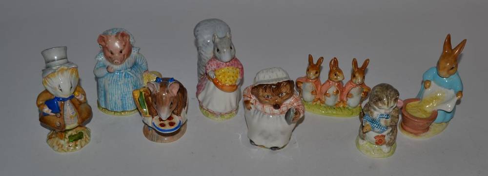 Lot 165 - Beswick Beatrix Potter Figurines Comprising: 'Amiable Guinea-Pig' Style One, 'Appley Dapply', First