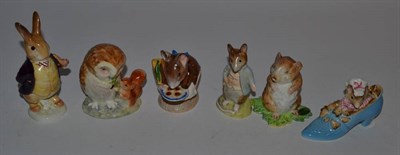 Lot 167 - Beswick Beatrix Potter Figurines Comprising: 'Appley Dapply', First Version: Bottle Out, 'Mr....