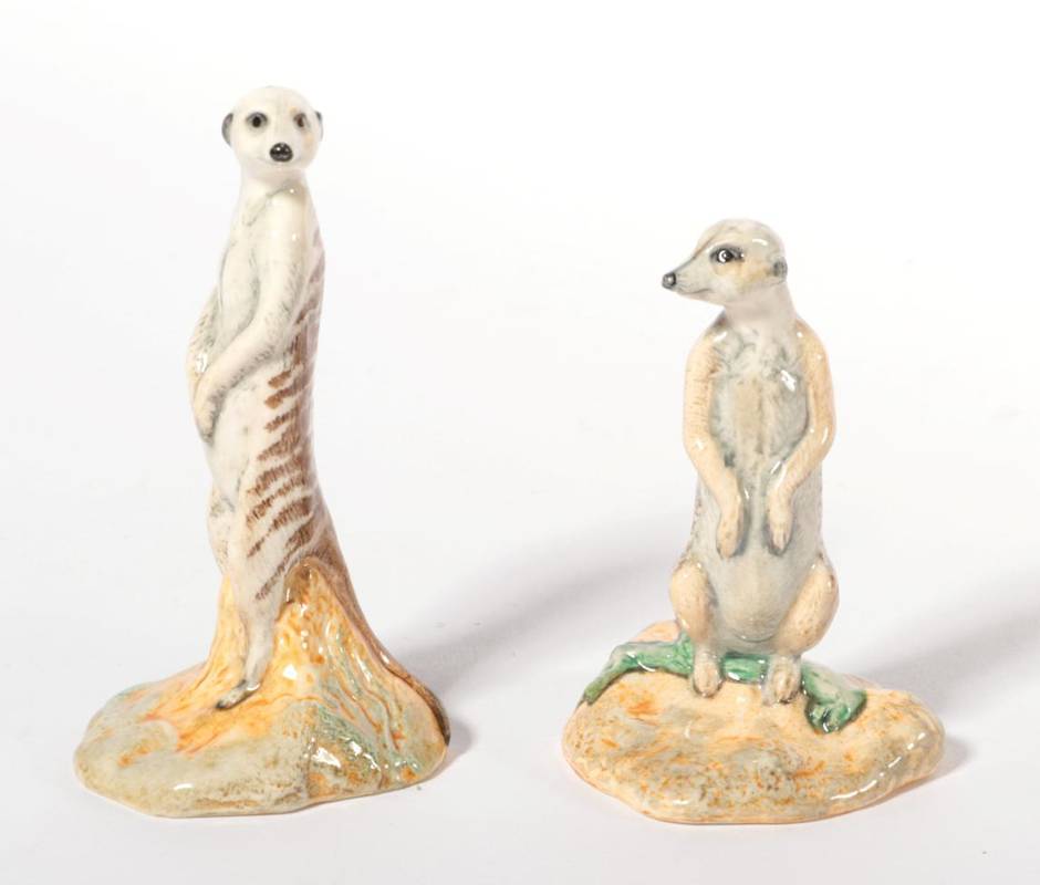 Lot 179 - John Beswick by Royal Doulton Meerkat (Sitting) and Meerkat (Standing), from a special edition...