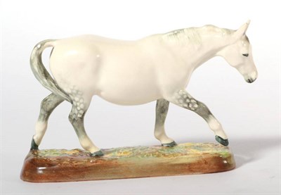 Lot 180 - Royal Doulton Gude Grey Mare - Small, model No. HN2570, white with grey markings on legs (a.f)