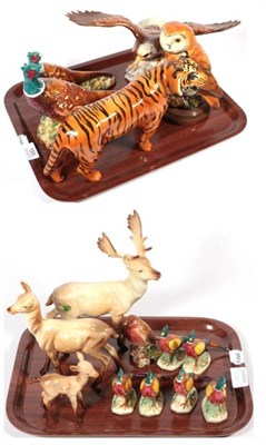 Lot 185 - Beswick animals Including: Bald Eagle, model No. 1018, Pheasant, model No. 1225B, various other...