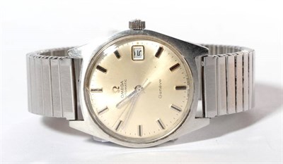 Lot 202 - A stainless steel Omega wristwatch, automatic movement