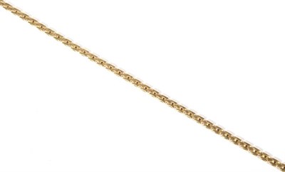 Lot 234 - An 18 carat gold brick link chain necklace, length 43cm, 17.1g