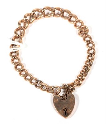 Lot 266 - A gold curb link bracelet, 25.1g