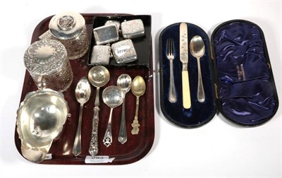 Lot 293 - Five various silver vesta cases, various dates and makers late 19th and early 20th Century;...