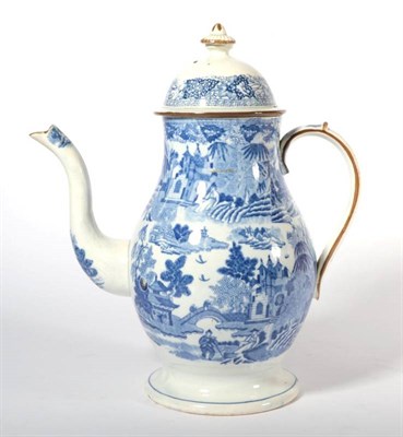 Lot 359 - An early 19th century pearlware coffee pot, 27cm high