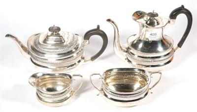 Lot 405 - A late Victorian silver four piece tea and coffee service, Gibson & Langman, London 1899,...