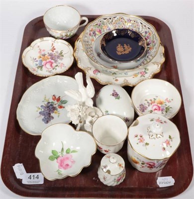 Lot 414 - Tray including Royal Crown Derby' Derby Posies' china; Royal Crown Derby 'Derby Days' cabinet...