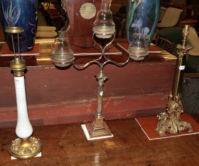 Lot 440 - A Clarks crick light and two table lamps