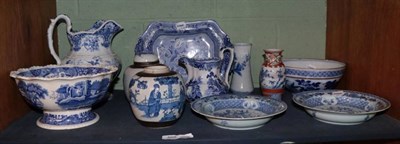 Lot 468 - A pair of Chinese export porcelain soup plates; two crackle glaze ginger jars; and a quantity...