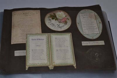 Lot 474 - ~ A collection of late 19th century/early 20th century French menus, in folder (qty)