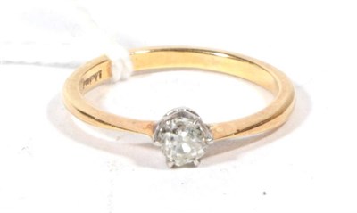 Lot 516 - An old cut solitaire diamond ring, estimated diamond weight 0.25 carat approximately, finger...