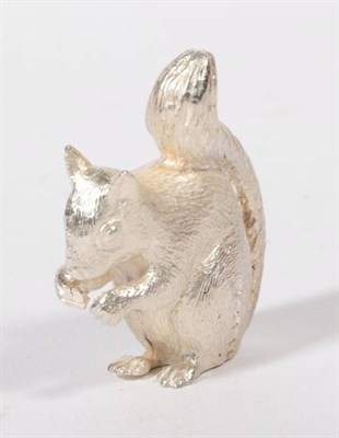 Lot 552 - A cast silver model of a squirrel, C J Vander, London 2004, 4.8cm high, 3.6ozt