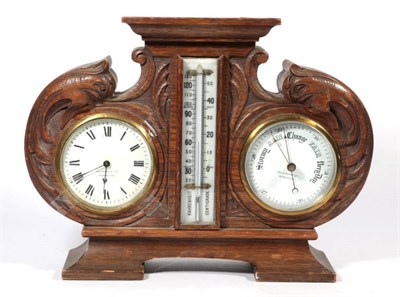 Lot 573 - A clock barometer