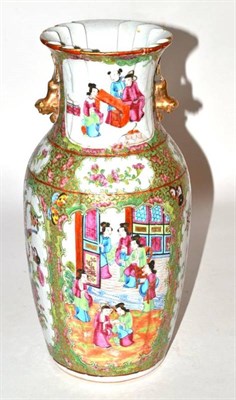 Lot 584 - A 19th century Chinese canton famille rose baluster vase, 36cm high