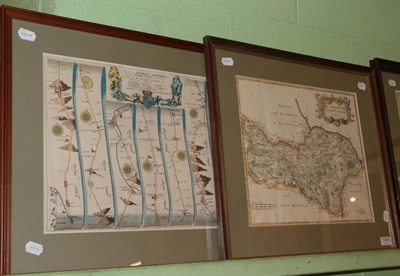 Lot 1005 - ~ Morden (Robert) 'North Riding of Yorkshire', hand - coloured map, 36cm by 41cm; with another (2)