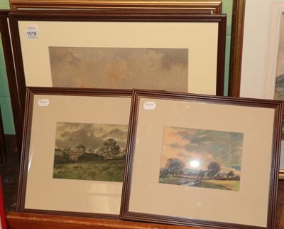 Lot 1018 - ~ Joseph Appleyard (1908-1960) Yorkshire landscape, signed, watercolour, 27cm by 37cm; with...