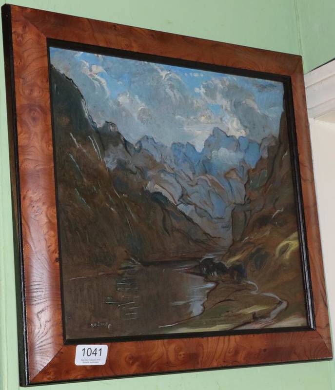 Lot 1041 - ~ Joseph Terry (1872-1939) 'The Valley Rock', oil on board, 31cm by 34cm   Provenance:...