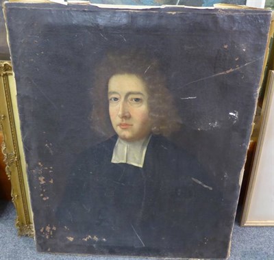 Lot 1055 - Manner of Mary Beale, portrait of a gentleman, oil on canvas, 76cm by 63cm