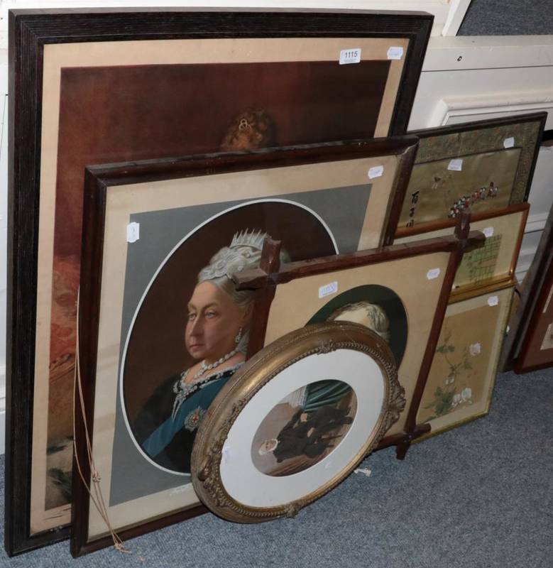 Lot 1115 - ~ Various Victorian portrait prints including Royal subjects; together with various Oriental...