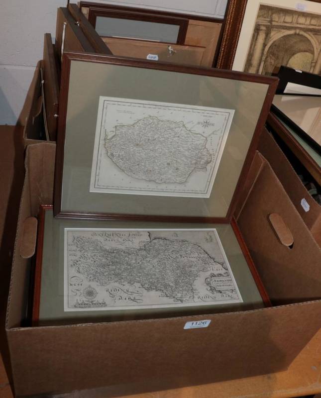 Lot 1126 - ~ A collection of antiquarian maps, 17th to 19th century in date, mostly of Yorkshire (qty)