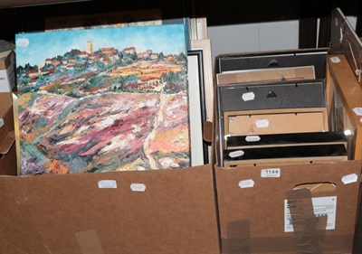 Lot 1144 - ~ A collection of contemporary and 20th century artworks (qty in two boxes)