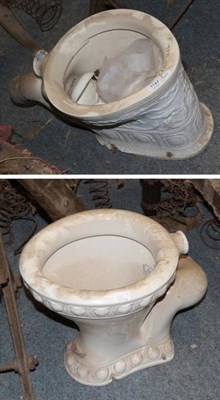 Lot 1147 - ~ Two late 19th/early 20th century pottery toilets