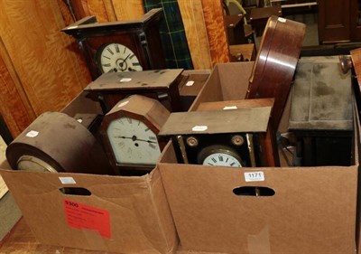 Lot 1171 - ~ A collection of assorted 19th century clocks with American examples (qty)