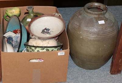 Lot 1199 - ~ Miscellaneous ceramics including Shorter scalloped dish etc (qty)