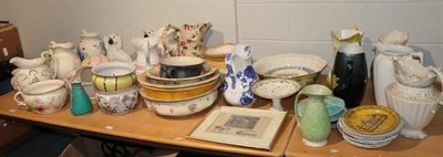 Lot 1261 - ~ Chamber pots, wash jugs and bowls, 19th/20th century in date (qty)