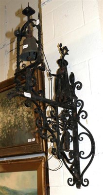 Lot 1271 - A wrought iron wall bell