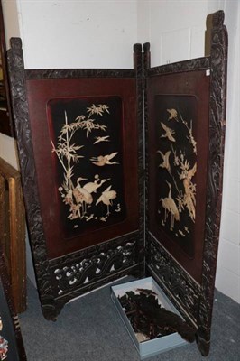 Lot 1296 - An early 20th century Japanese two fold dressing screen