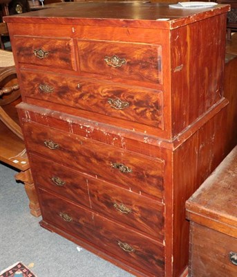 Lot 1311 - A pine box on chest, P Hetherington, Allendale Town