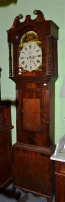 Lot 1419 - ~ A Victorian mahogany 8 day longcase clock, J. Lister, Halifax, painted arch Roman dial with...