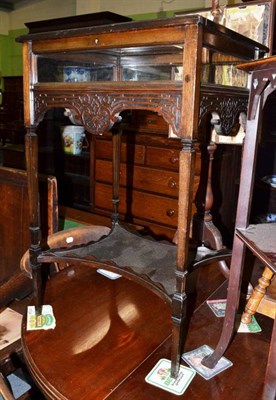 Lot 1455 - A carved mahogany bijouterie table, 49cm wide