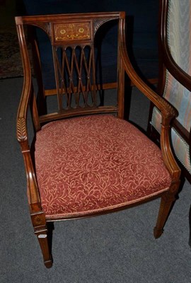 Lot 1472 - Victorian rosewood open armchair