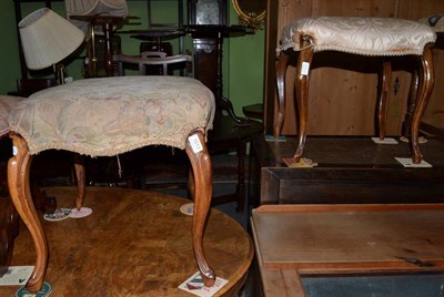 Lot 1513 - Two Victorian rosewood dressing stools