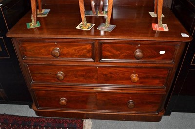 Lot 1516 - Victorian mahogany four drawer straight fronted chest of drawers