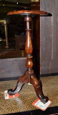 Lot 1518 - Victorian rosewood circular kettle stand, with dish top, 55cm high