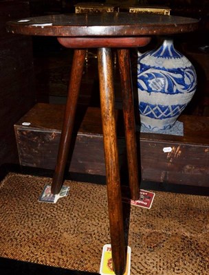 Lot 1519 - A 19th century Provincial table on ash tapering legs, 60cm high