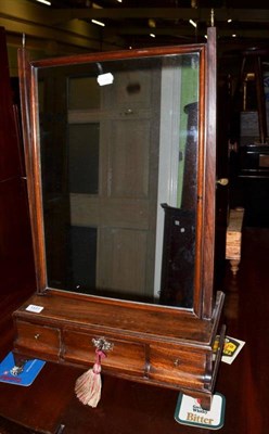 Lot 1531 - George III mahogany and cross banded toilet mirror