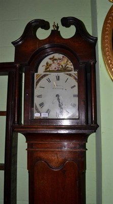 Lot 1557 - ~ A George III Welsh oak 30 hour longcase clock, J. Parry, Pencarreg, painted arch Roman dial...