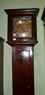 Lot 1575 - ~ An early George III oak 30 hour longcase clock, Wright of Warwick, square brass dial,...