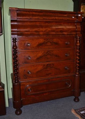 Lot 1576 - A Victorian mahogany Scotch chest