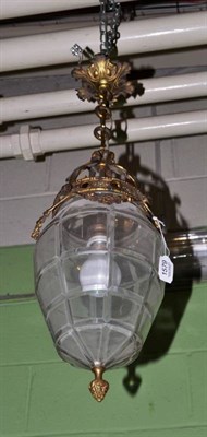 Lot 1579 - An early 20th century gilt metal ceiling light