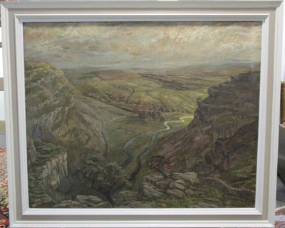 Lot 4 - Constance-Anne Parker (1921-2016) Gordale Scar Signed and dated 1955, oil on canvas, with a further
