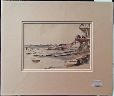 Lot 6 - Charles Cundall (1890-1971) ''Burnham on Crouch Regatta'' Pencil and watercolour, together with...
