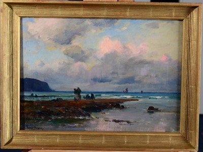 Lot 10 - Owen Bowen ROI, PRCamA (1873-1967) ''Clearing after Rain'' Signed, with inscribed label verso,...
