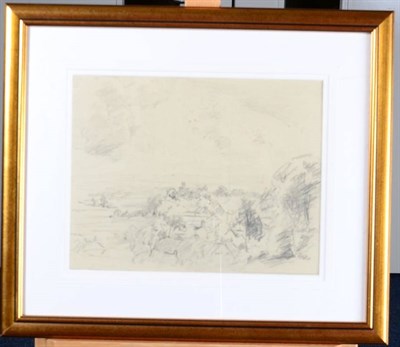 Lot 17 - Attributed to Samuel John Lamorna Birch, RA, RWS (1869-1955) Aerial view of a village Pencil,...