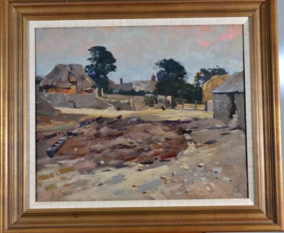 Lot 43 - James William Booth RcamA (1867-1953) Thorpes Farm, Scalby Signed, inscribed and initialled...